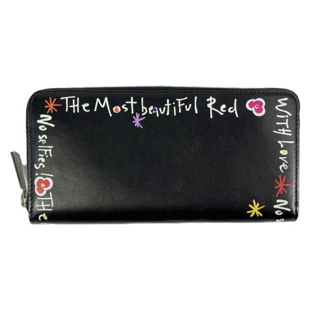 Christian Louboutin round long wallet leather black